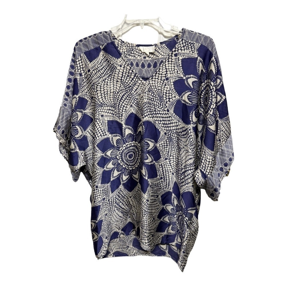 Alexis Revolve Geometric Style Navy Coverup Tunic Blouse Oversized XS/Small Boho